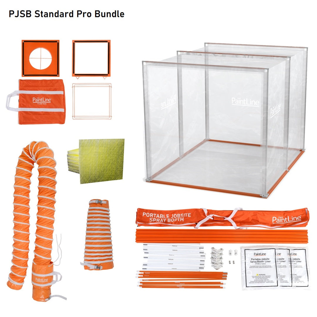 PORTABLE JOBSITE SPRAY BOOTH (PJSB) PRO BUNDLE STANDARD SIZE