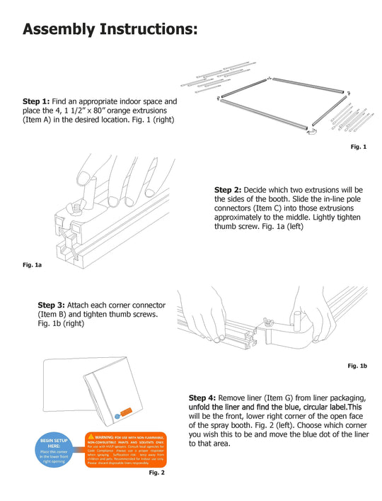 PORTABLE JOBSITE SPRAY BOOTH (PJSB) ASSEMBLY INSTRUCTIONS