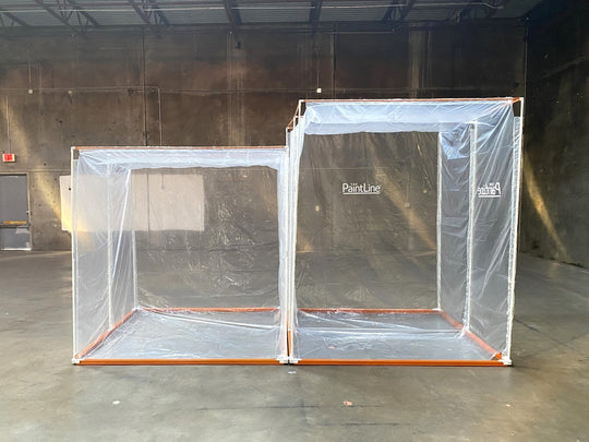 PORTABLE JOBSITE SPRAY BOOTH (PJSB) STANDARD AND XL SIZES SIDE-BY-SIDE COMPARISON