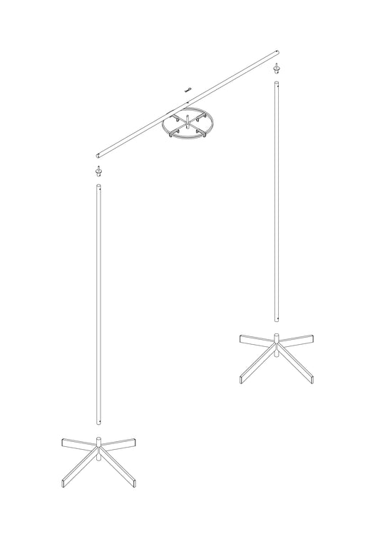 PRODRYINGRACK SD (PSDR) SERIES SPINNER LINE DRAWING