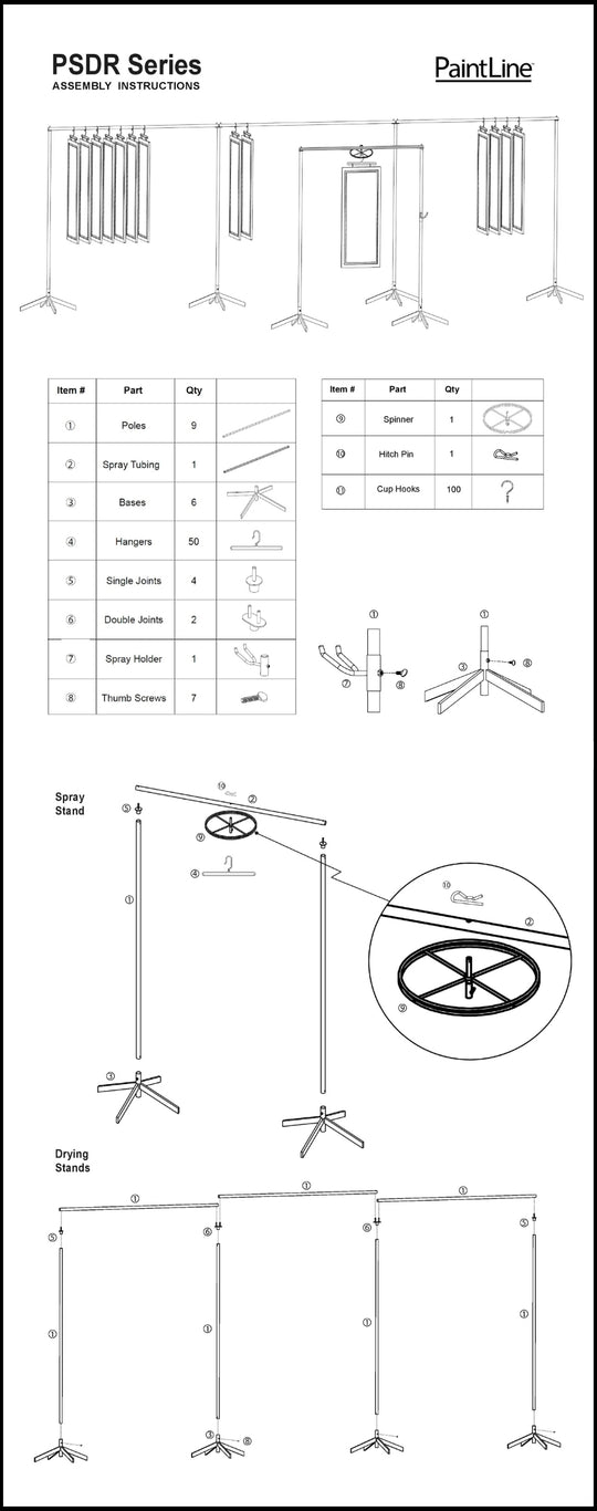 PRODRYINGRACK SD (PSDR) SERIES ASSEMBLY INSTRUCTIONS