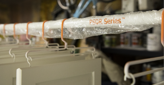 PRODRYINGRACK SD (PSDR) SERIES IN USE CUSTOMER IMAGE CLOSEUP OF POLE