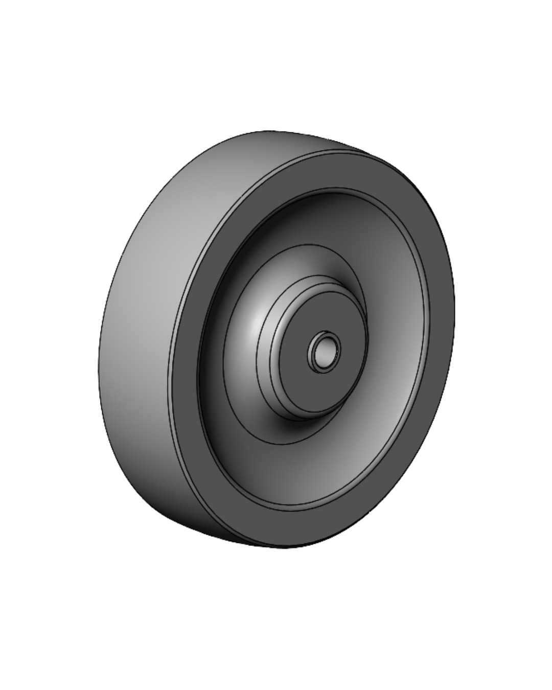 Gray wheel on a white background