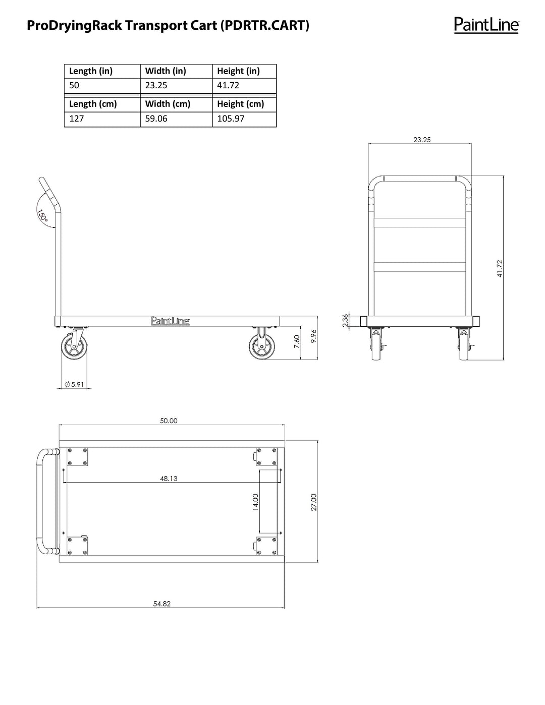 ProDryingRack Transport (PDRTR) Cart