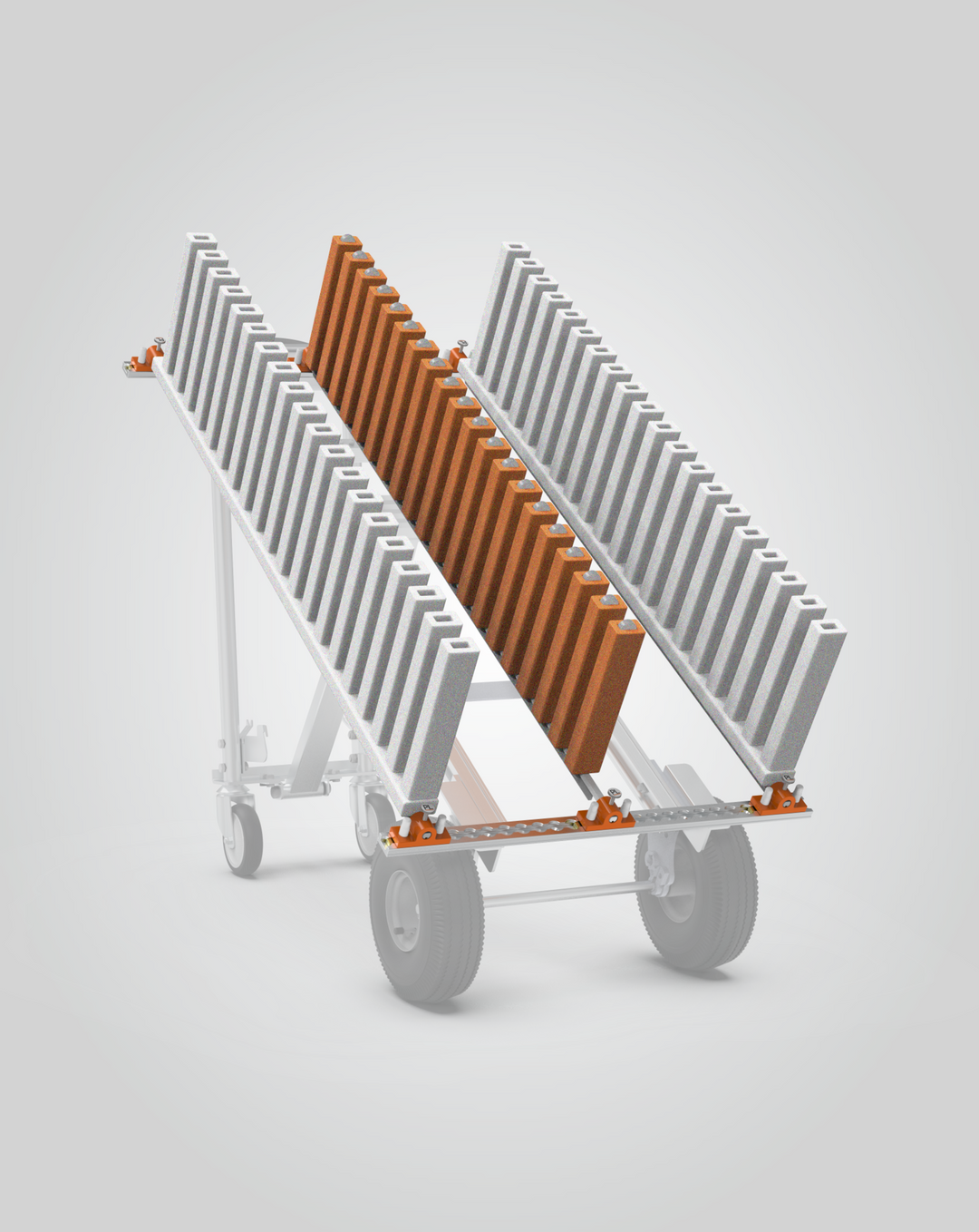 PRODRYINGRACK TRANSPORT (PDRTR) ON TRANSPARENT HANDTRUCK, RENDERING