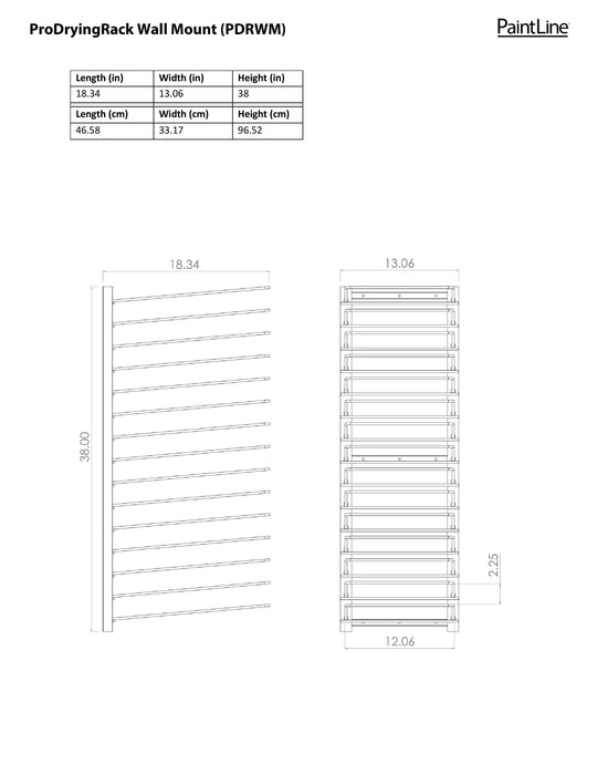 ProDryingRack Wall Mount (PDRWM)