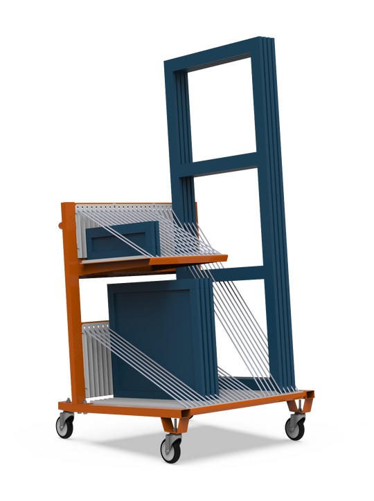 ANGLED PRO FACE FRAME & DOOR MOVER WITH SHELVES AND FACE FRAMES