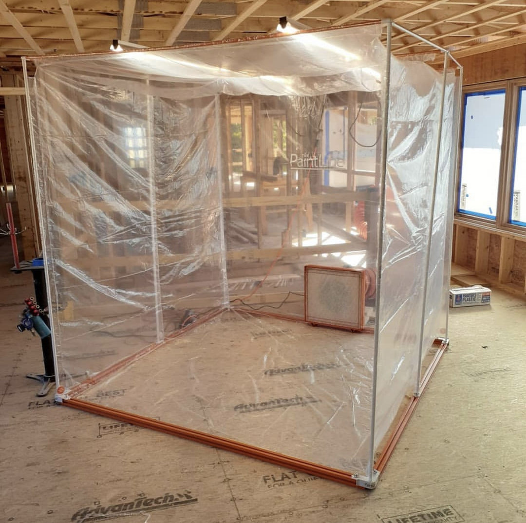 PORTABLE JOBSITE SPRAY BOOTH (PJSB) SETUP IN USE