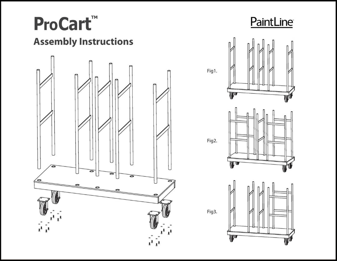 PROCART MATERIAL HANDLING CART ASSEMBLY INSTRUCTIONS AND CONFIGURATIONS