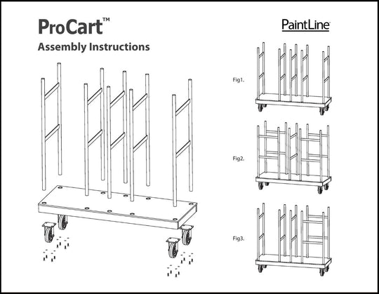 PROCART MATERIAL HANDLING CART ASSEMBLY INSTRUCTIONS AND CONFIGURATIONS