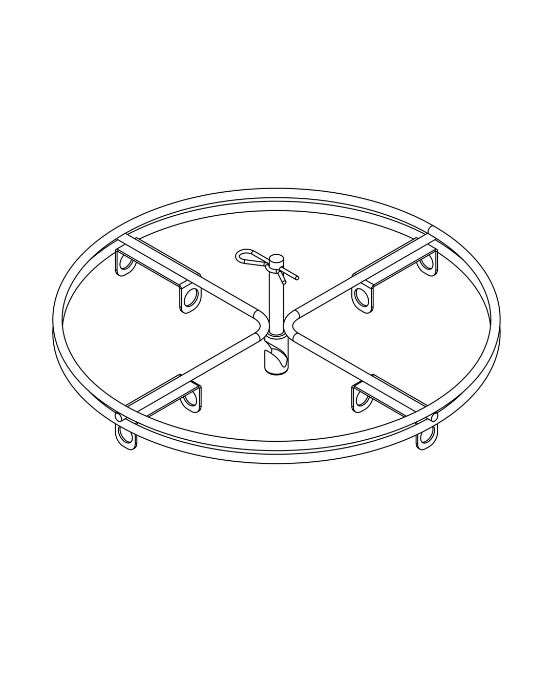 PRODRYINGRACK SD (PSDR) SERIES UPGRADED SPINNER LINE DRAWING