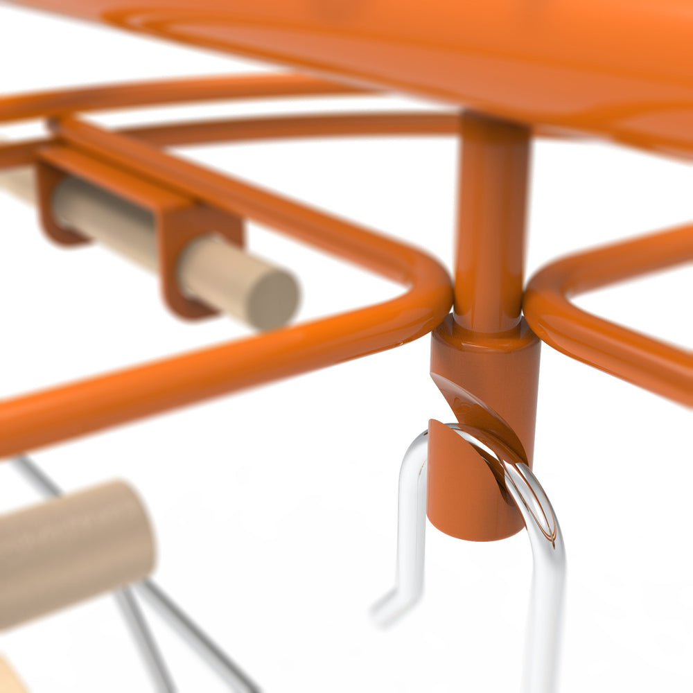 PRODRYINGRACK SD (PSDR) SERIES SPINNER RENDERING CLOSEUP VIEW TO SHOW HANGING SECTION