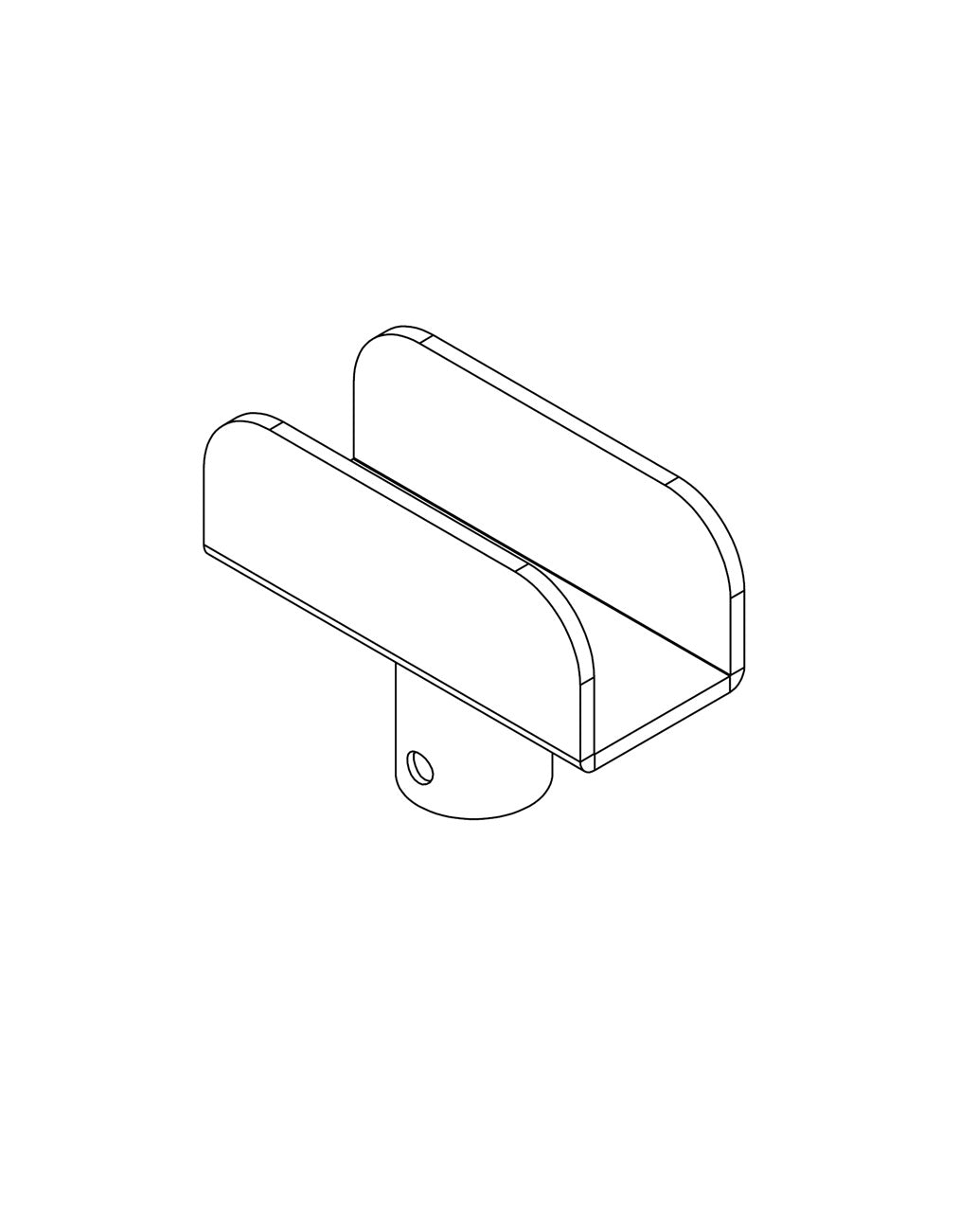 PRODRYINGRACK SD (PSDR) SERIES SUPPORT BRACKET LINE DRAWING