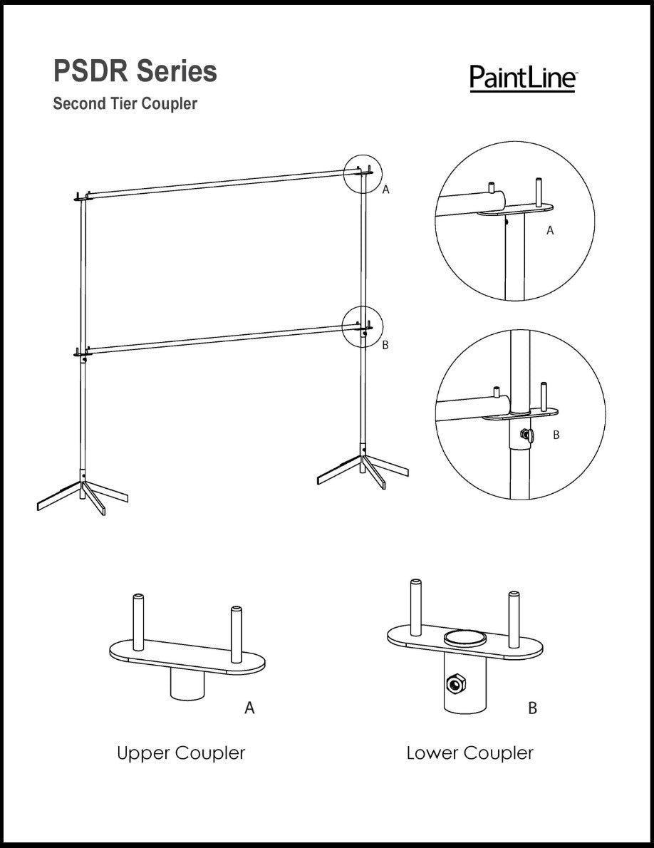 PRODRYINGRACK SD (PSDR) SERIES 2ND TIER CONNECTORS ASSEMBLY INSTRUCTIONS