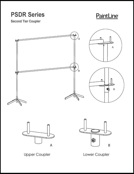 PRODRYINGRACK SD (PSDR) SERIES 2ND TIER CONNECTORS ASSEMBLY INSTRUCTIONS