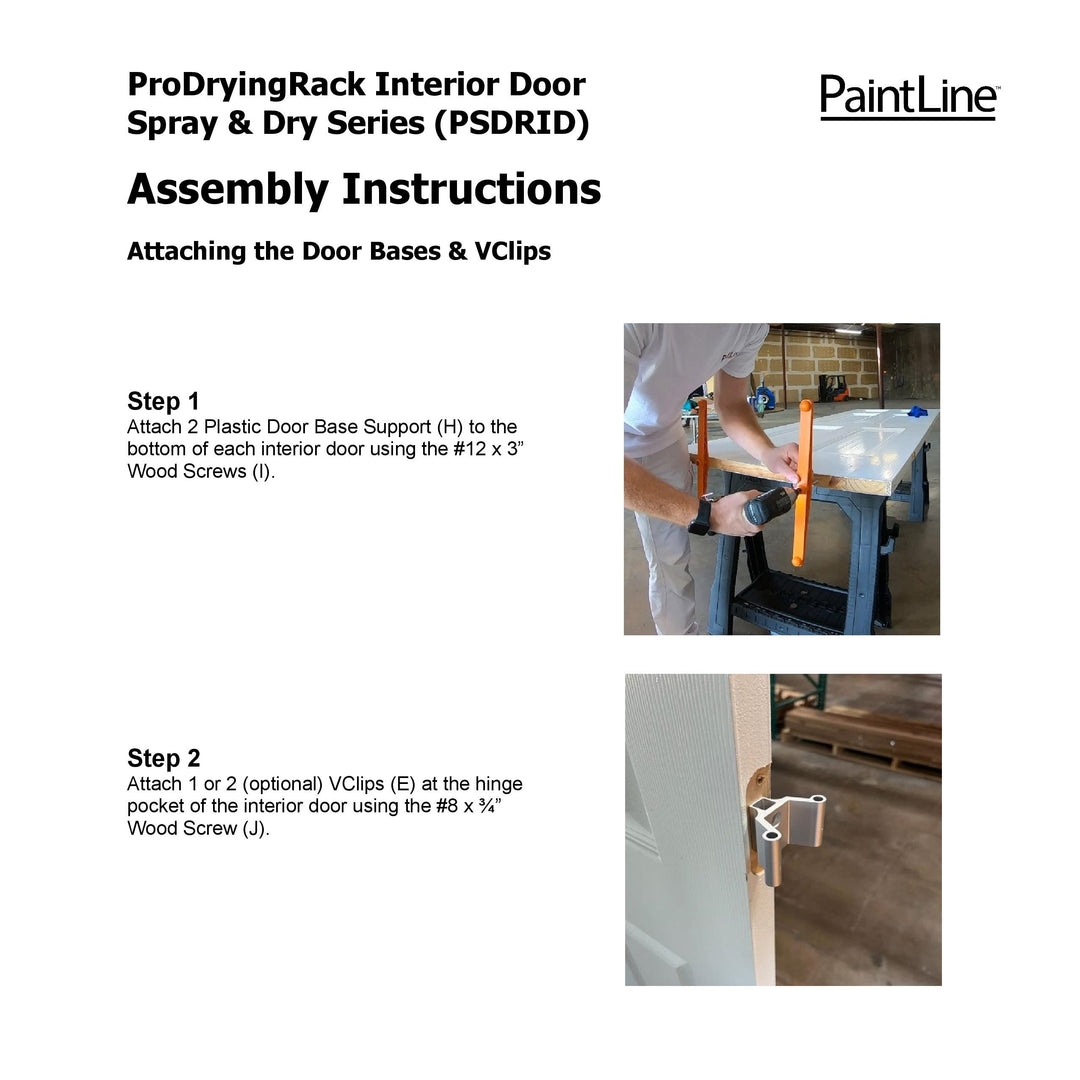 INTERIOR DOOR SPRAY AND DRY SERIES (PSDRID) ASSEMBLY INSTRUCTIONS PAGE 2