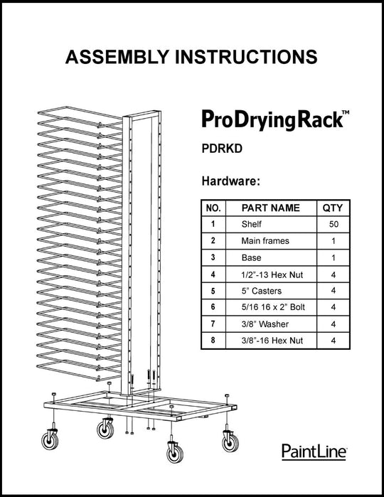 ProDryingRack KD (PDRKD) Assembly Instructions