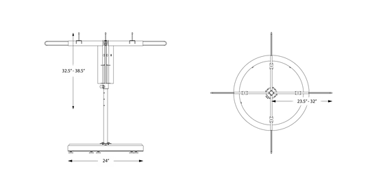 SPRAYTWIRLYHD (SPTYHD) DIMENSIONS LINE DRAWING