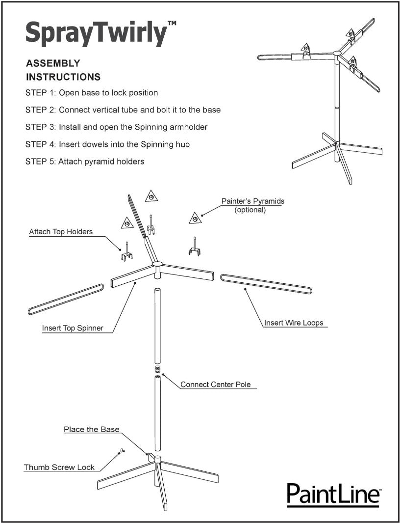 SPRAYTWIRLY (SPTY) ASSEMBLY INTSRUCTIONS