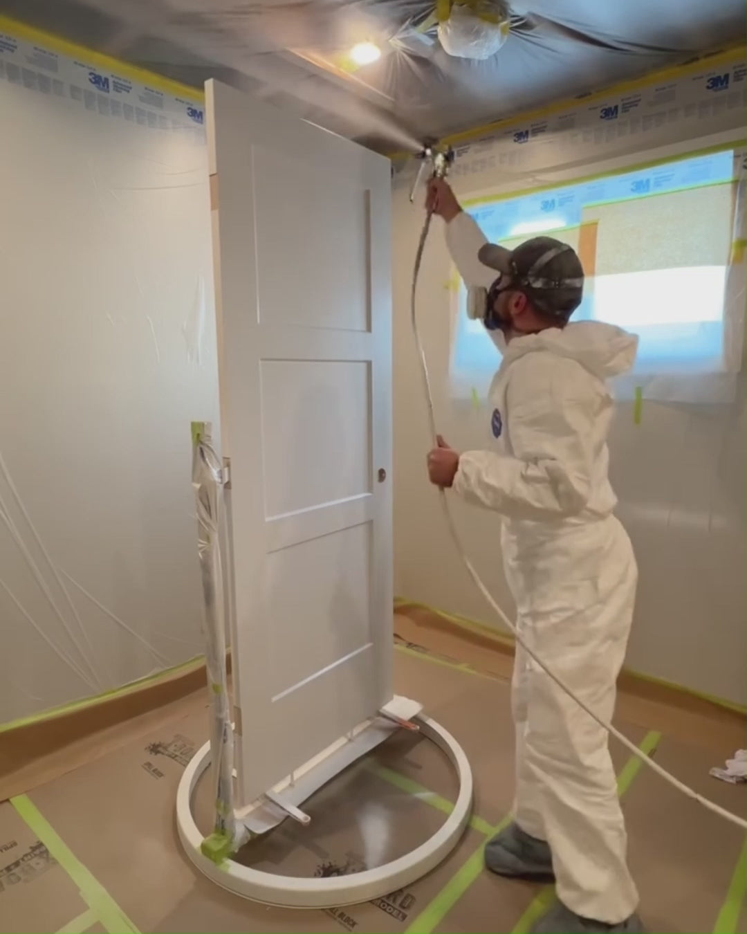 PaintLine's Interior Door Spray & Dry Series (PSDRID) being used by customers in multiple workshop settings