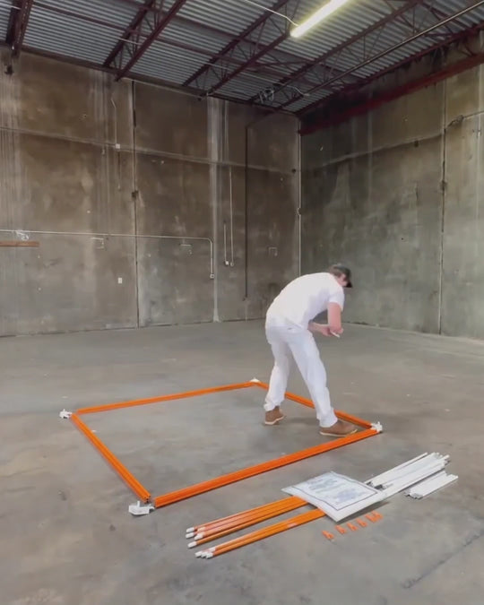 PaintLine's Portable Jobsite Spray Booth being used by customers in multiple workshop settings.