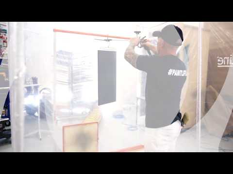 PORTABLE JOBSITE SPRAY BOOTH (PJSB) FROM PAINTLINE, FEATURING CHRIS BERRY IDAHO PAINTER