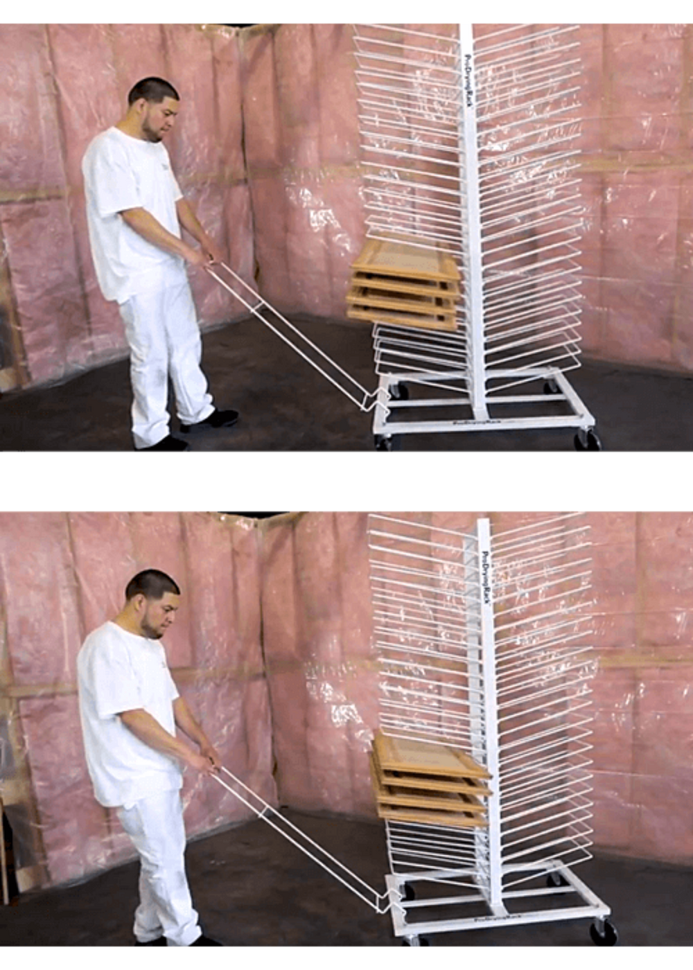 PRODRYINGRACK KD (PDRKD) MOBILITY HANDLE IN USE