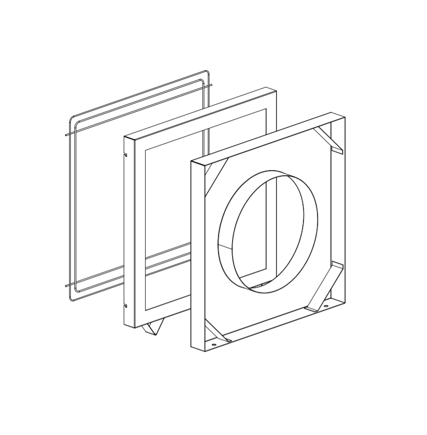 PORTABLE JOBSITE SPRAY BOOTH (PJSB) EXHAUST VENT ATTACHMENT DRAWING