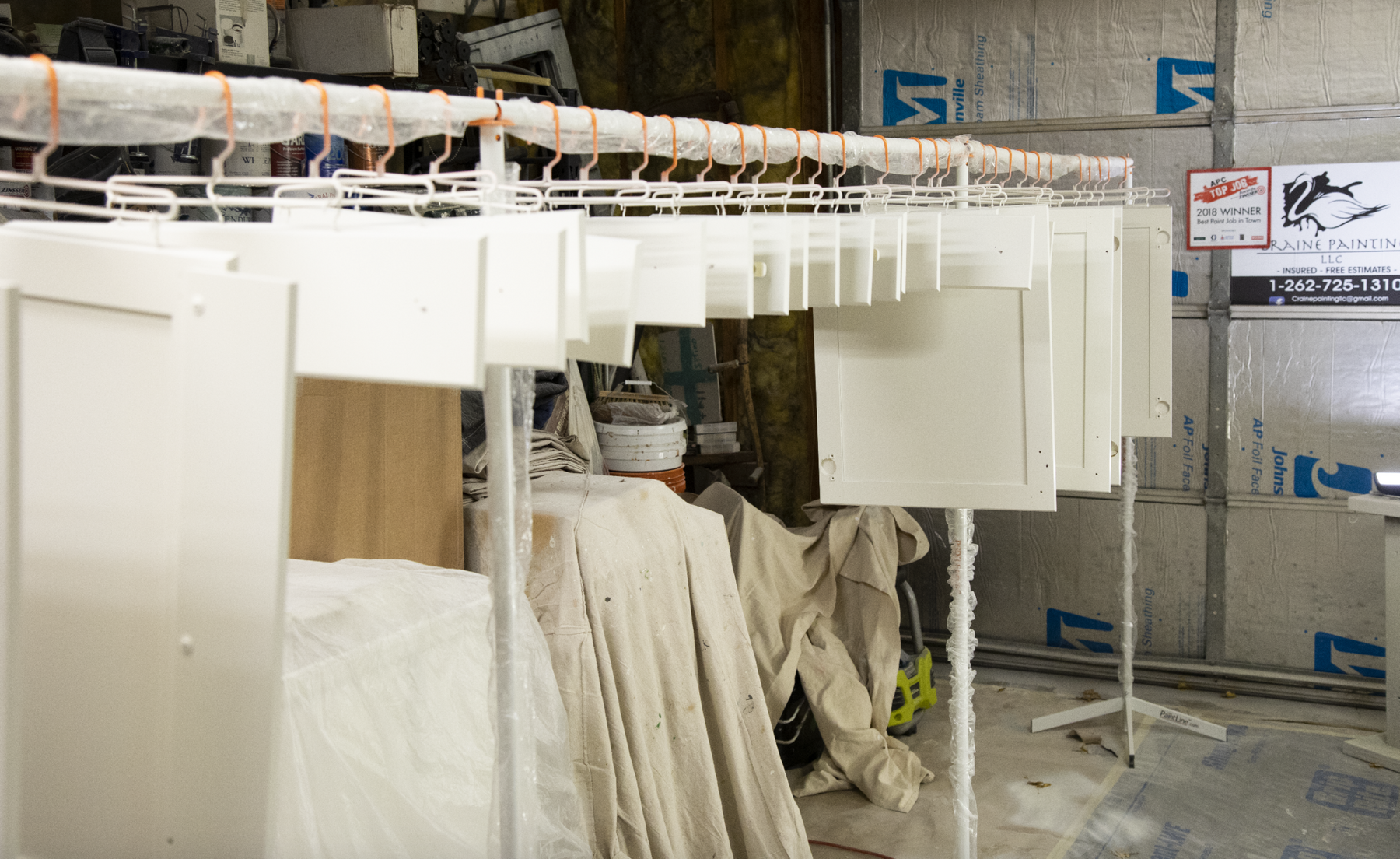 The PaintLine ProDryingRack SD (PSDR) Vertical Cabinet Door System