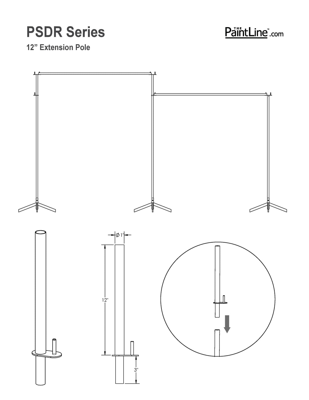 PSDR 12" Height Extenders (Set of 2)